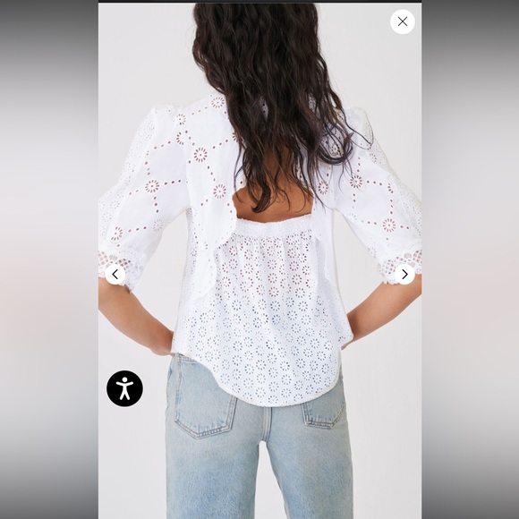 Maje Eyelet Top Size S - Picture 3 of 10